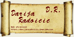 Darija Radoičić vizit kartica